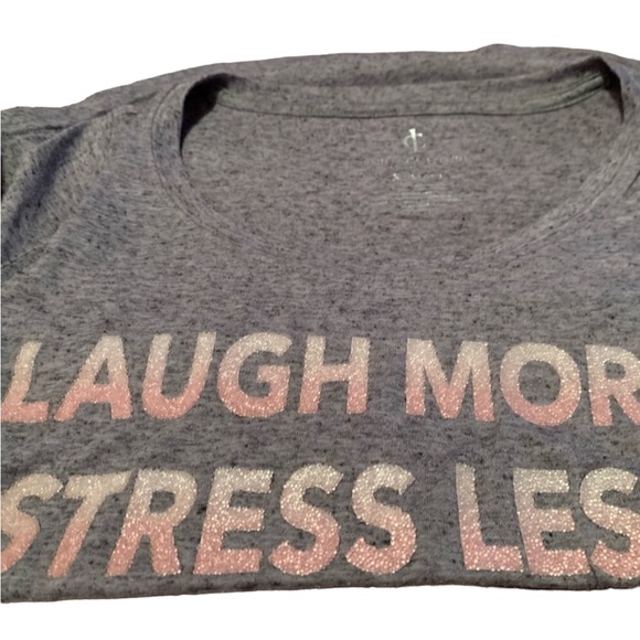 Juicy Couture Tee Laugh More Stress Less” - Picture 4 of 6